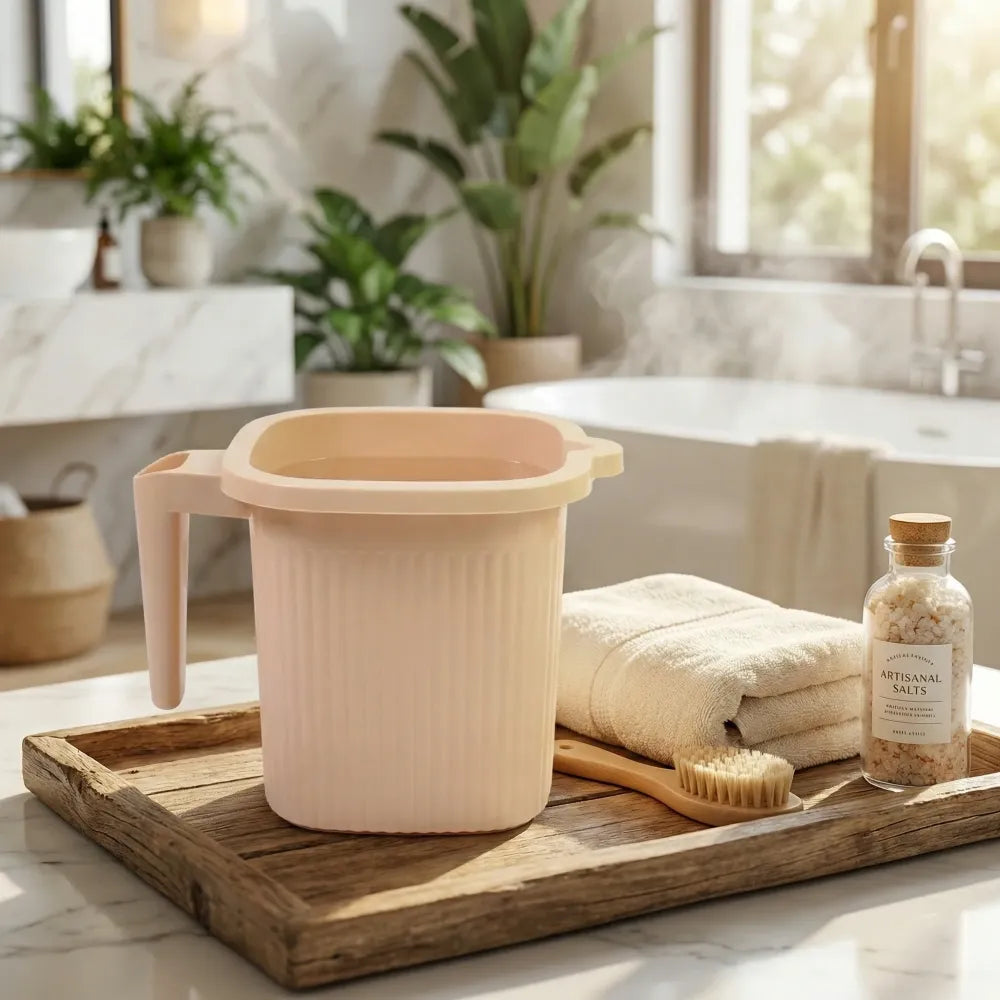 Plastic bath mug – 4 pcs 1000ml - home & kitchen