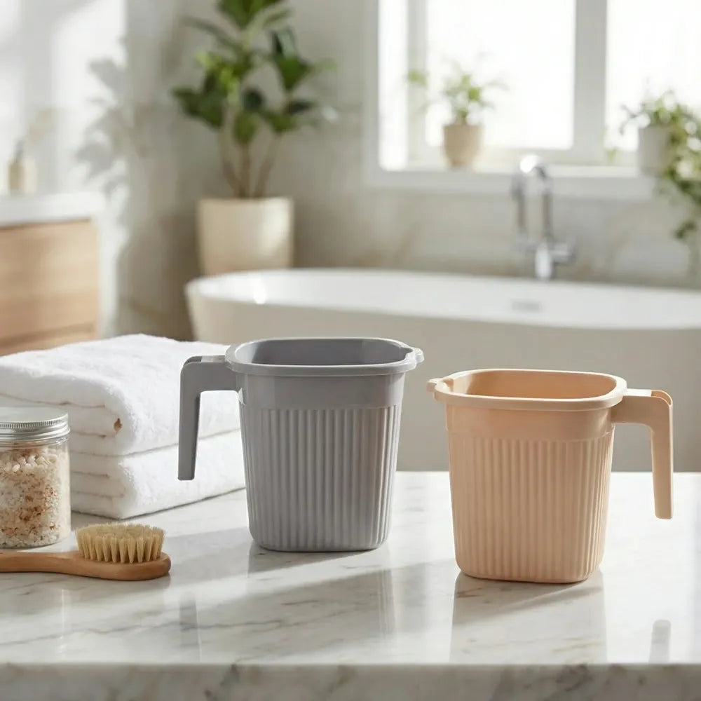 Plastic bath mug – 4 pcs 1000ml - home & kitchen
