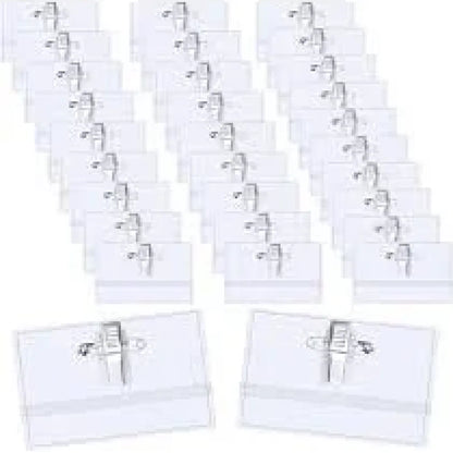 Plastic clip name badges - office