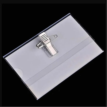 Plastic clip name badges - office