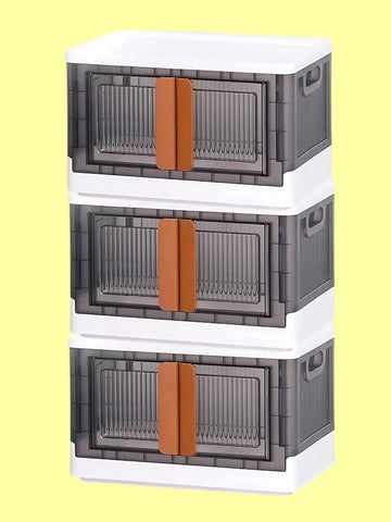 Plastic Folding Wardrobe Storage Organizer (3 Layer  1 Pc)