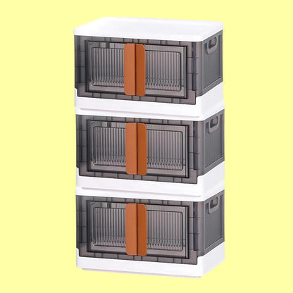 Plastic folding wardrobe storage organizer (3 layer 1 pc) - home improvement