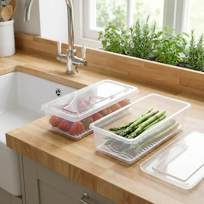 Plastic fridge organizer box – pack of 2