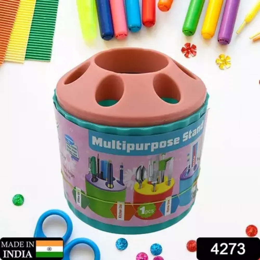 Plastic round desk organizer