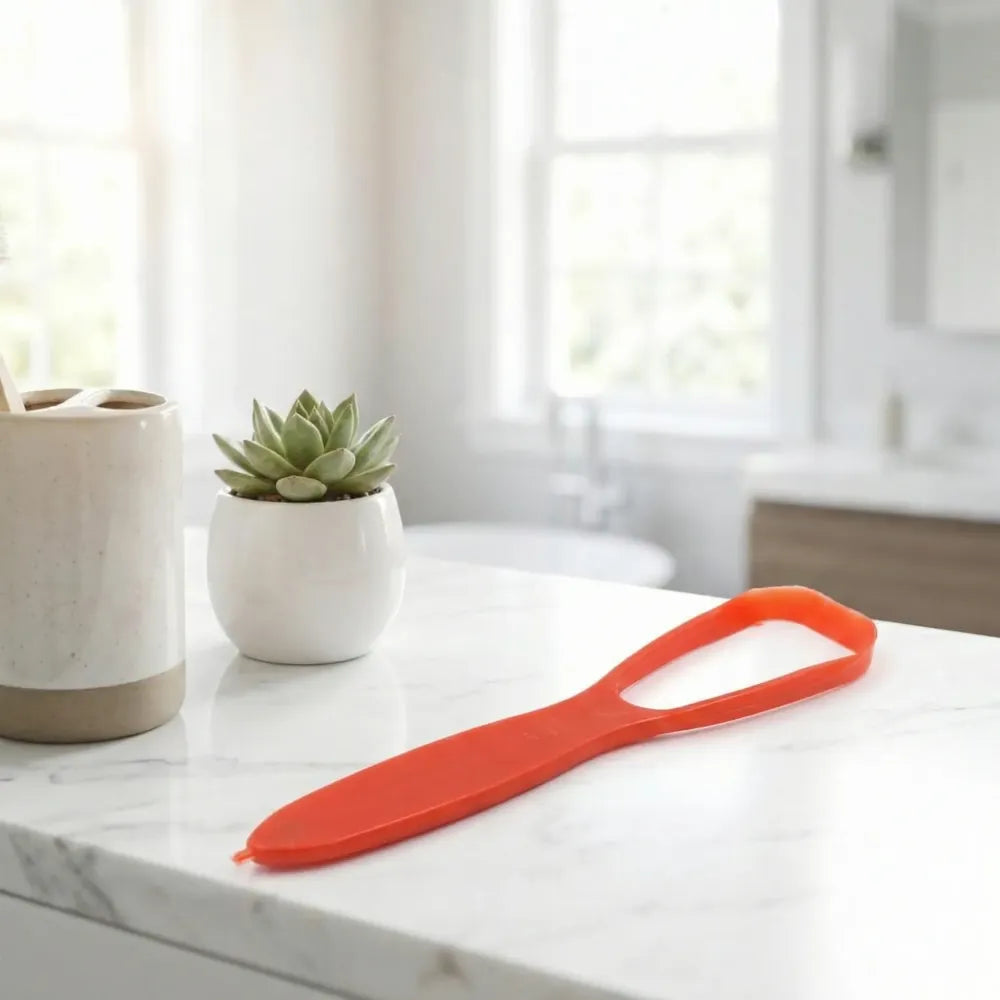 Plastic tongue cleaner scraper - health care