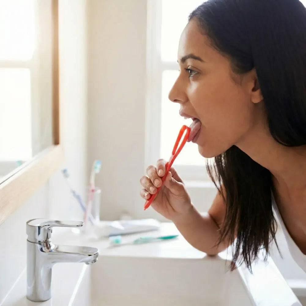 Plastic tongue cleaner scraper - health care