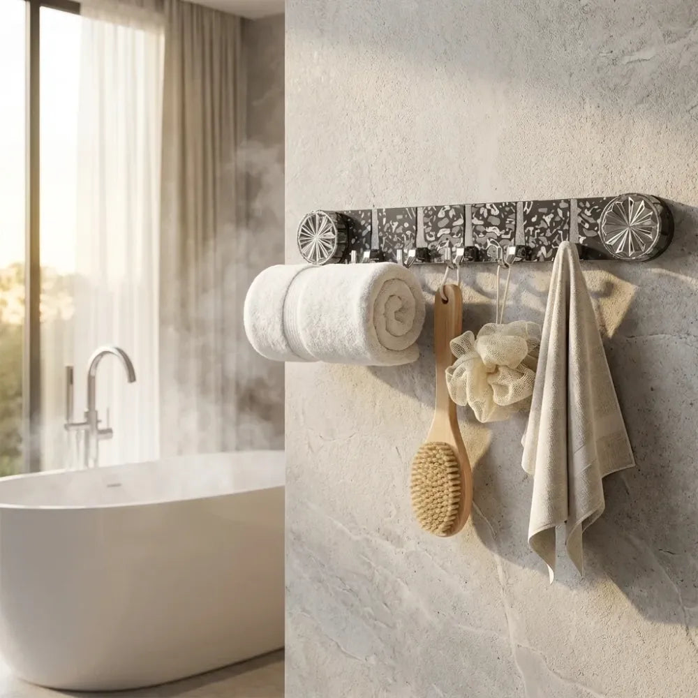 Plastic wall hook rack
