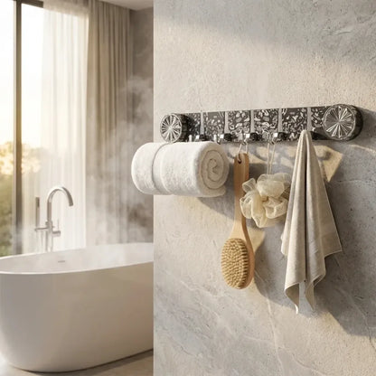 Plastic wall hook rack