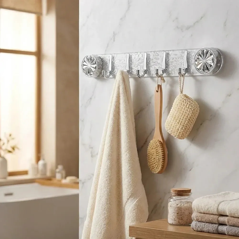 Plastic wall hook rack