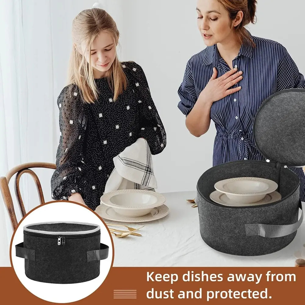 Plate storage case with dividers