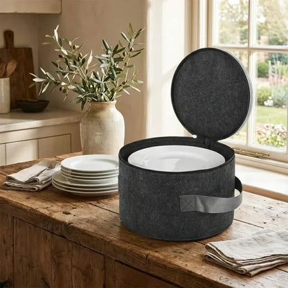 Plate storage case with dividers