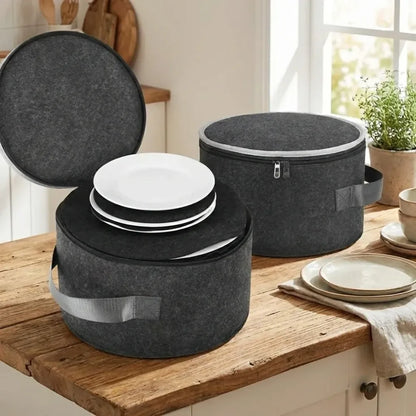 Plate storage case with dividers