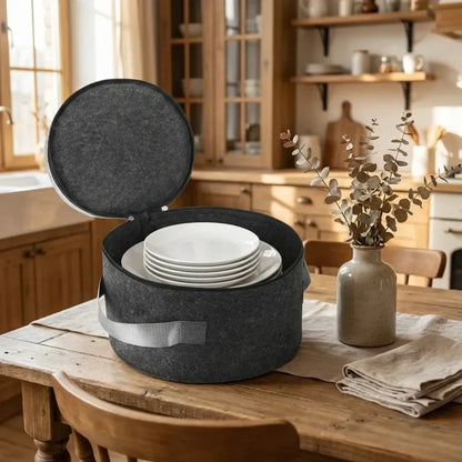 Plate storage case with dividers