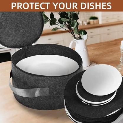 Plate storage case with dividers