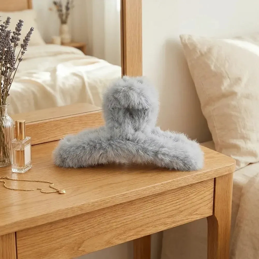 Plush non-slip hair claw clip - health & beauty