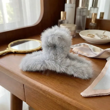 Plush non-slip hair claw clip - health & beauty
