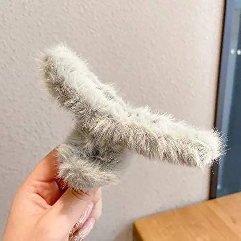 Plush non-slip hair claw clip - health & beauty