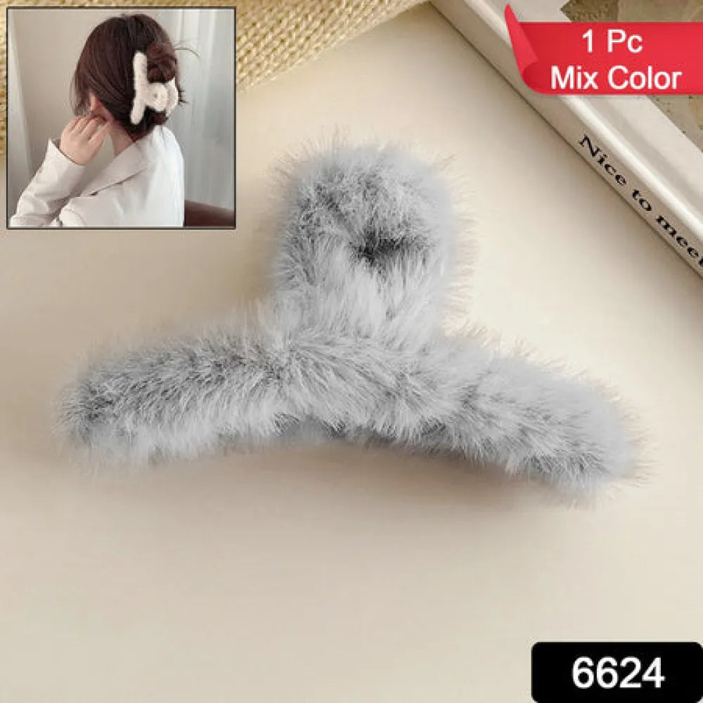 Plush non-slip hair claw clip - health & beauty