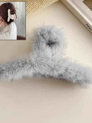Plush Non-Slip Hair Claw Clip