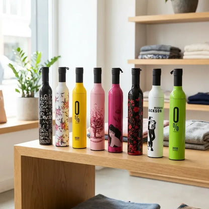Pocket folding wine bottle umbrella - home & kitchen