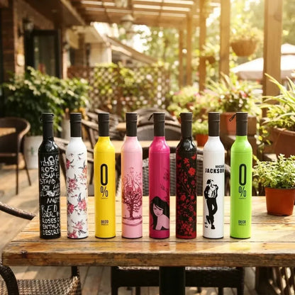 Pocket folding wine bottle umbrella - home & kitchen