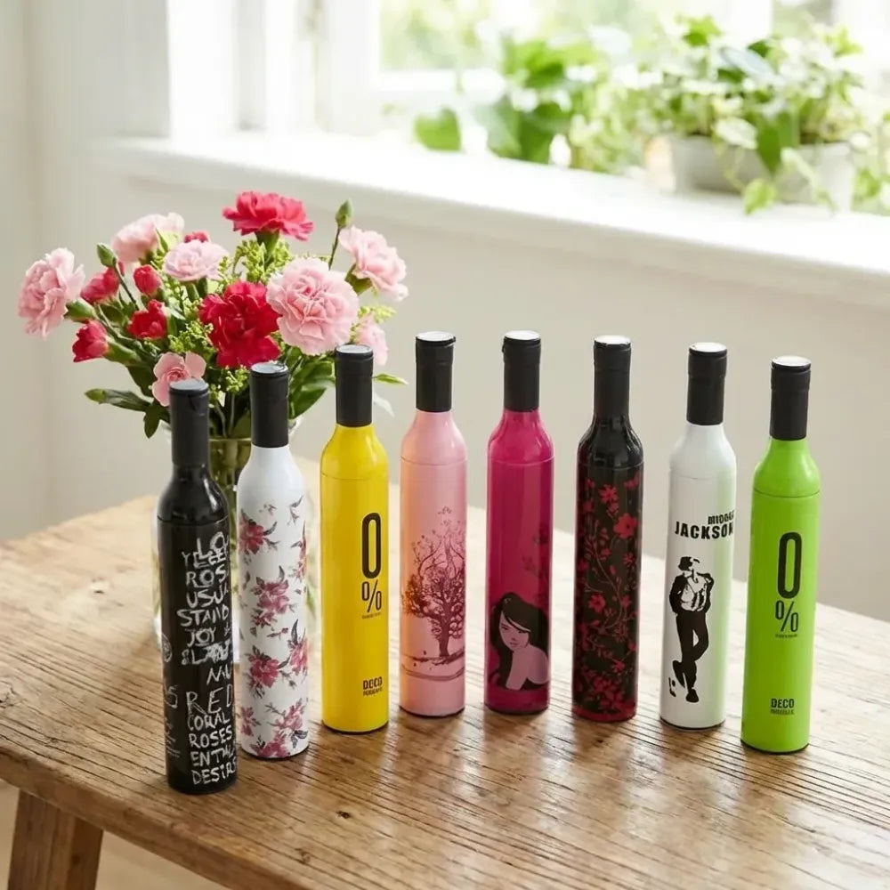 Pocket folding wine bottle umbrella - home & kitchen