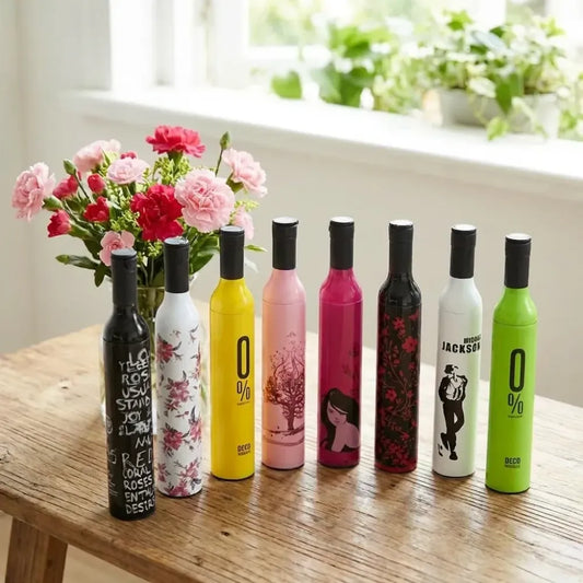 Pocket folding wine bottle umbrella - home & kitchen