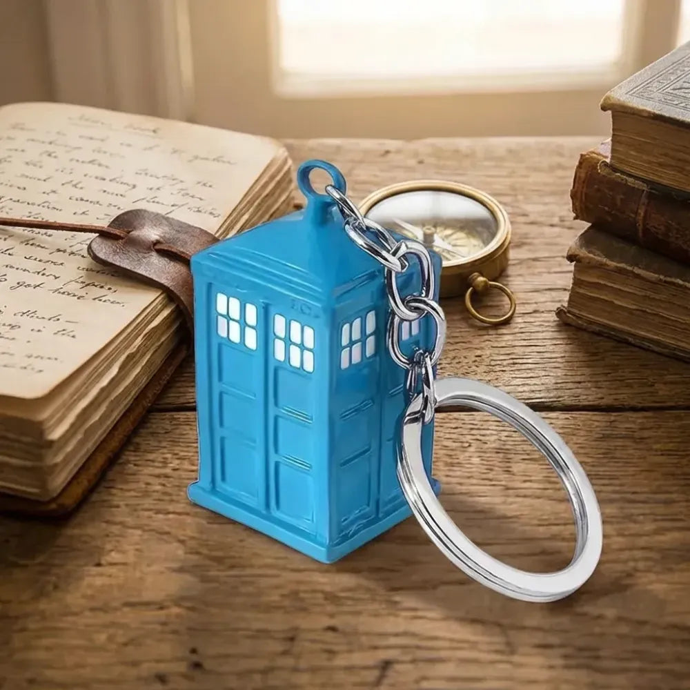 Police box keychain charm - home improvement
