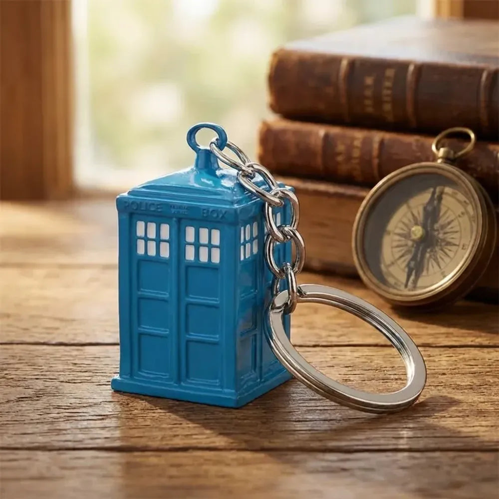 Police box keychain charm - home improvement