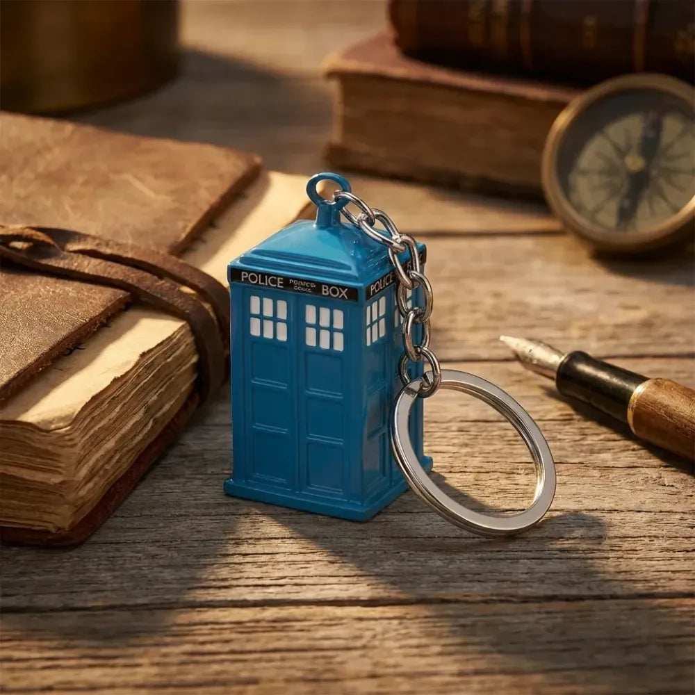 Police box keychain charm - home improvement