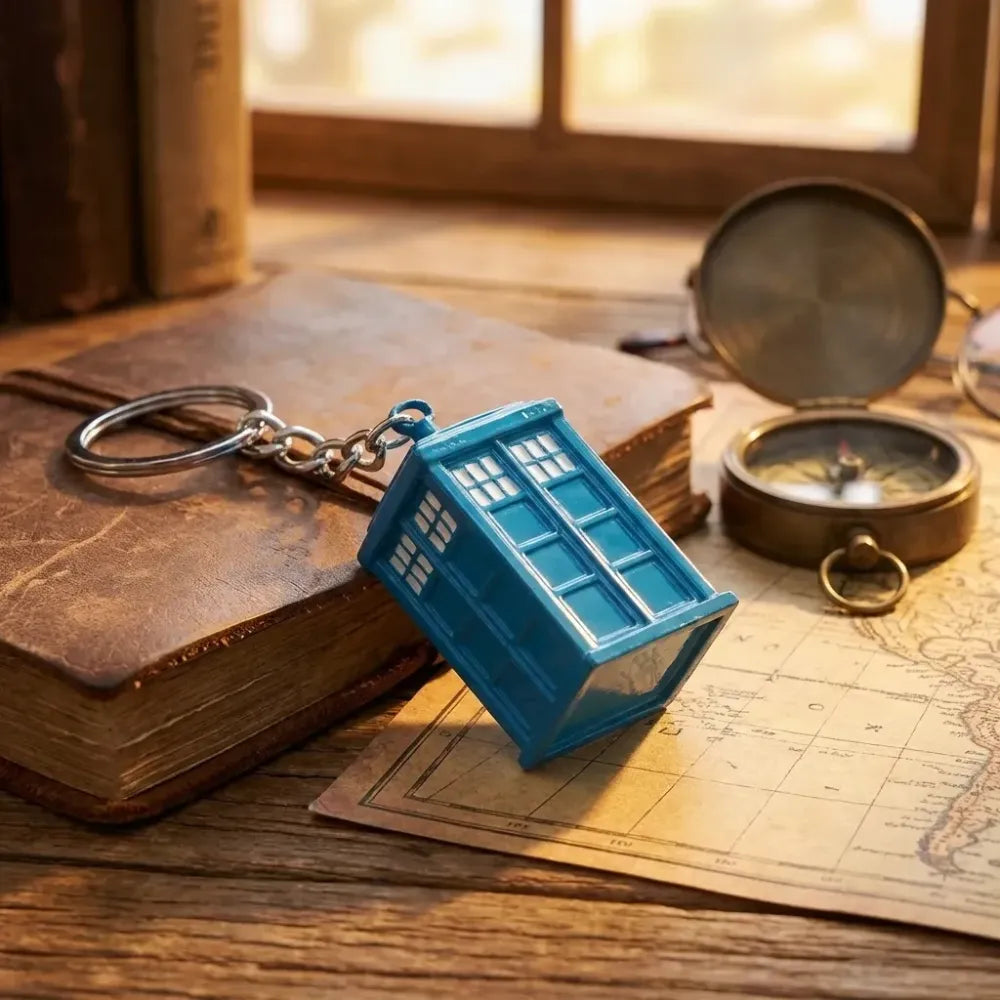 Police box keychain charm - home improvement