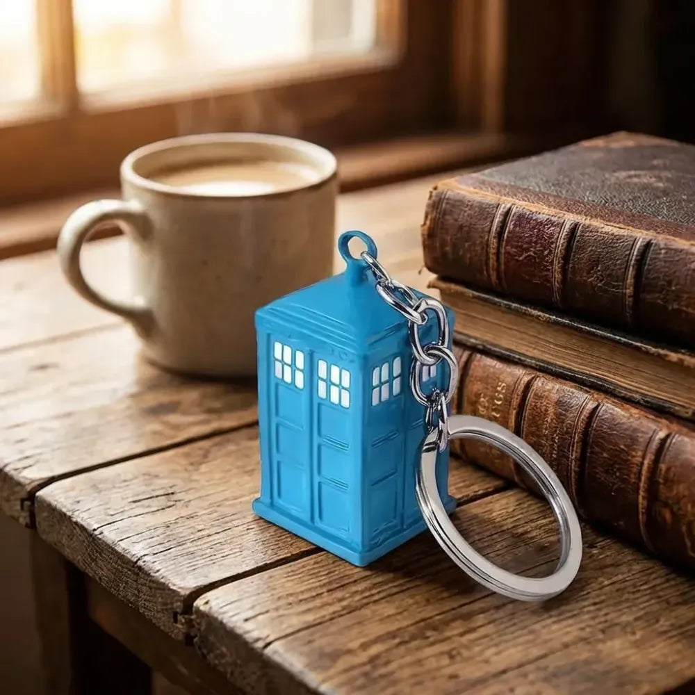 Police box keychain charm - home improvement