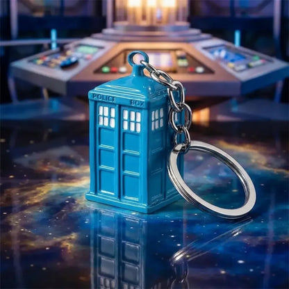 Police box keychain charm - home improvement