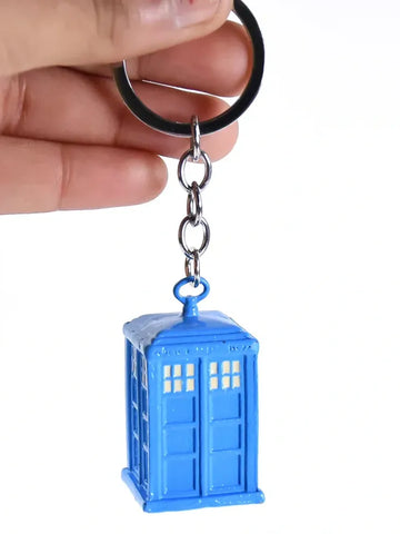 Police Box Keychain Charm