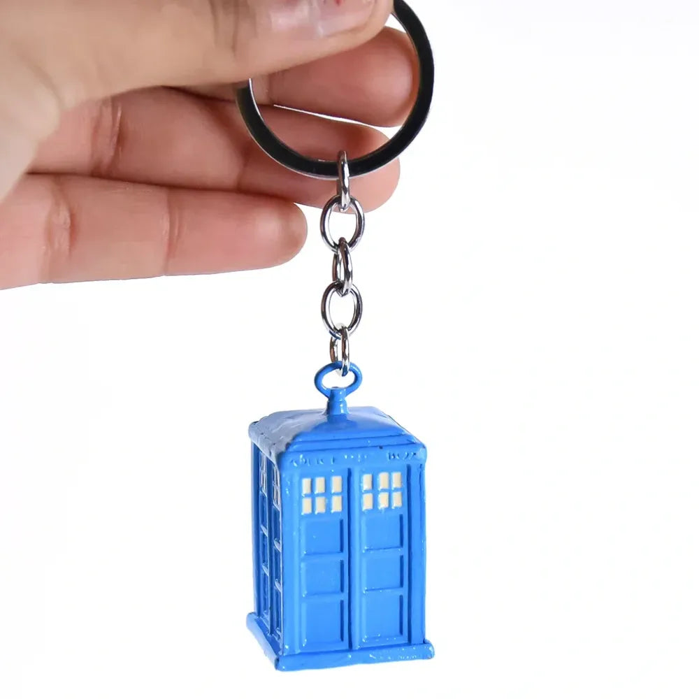 Police box keychain charm - home improvement