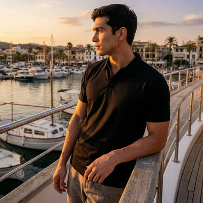 Poly cotton solid half sleeves mens polo t-shirt (pack of 3)