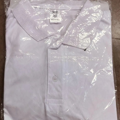 Poly cotton solid half sleeves mens polo t-shirt (pack of 3)