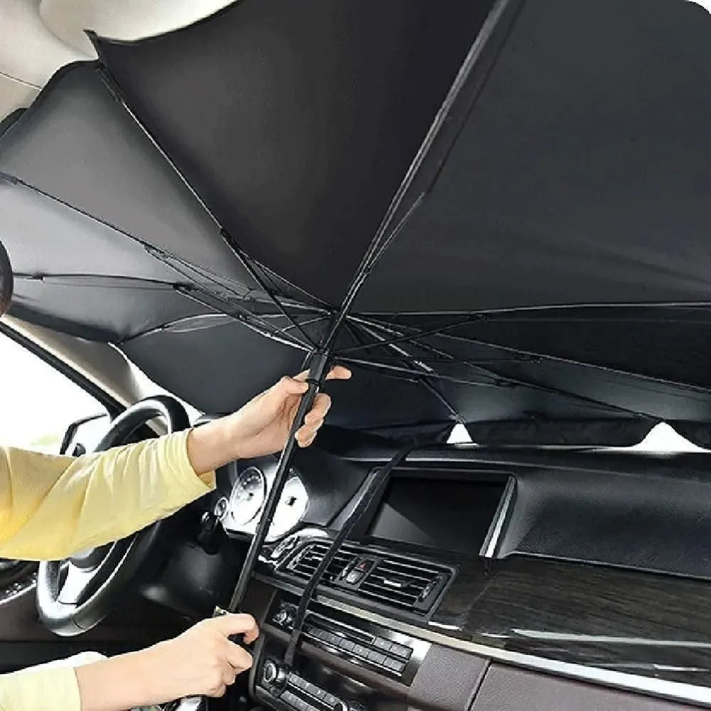 Pop-up car sunshade