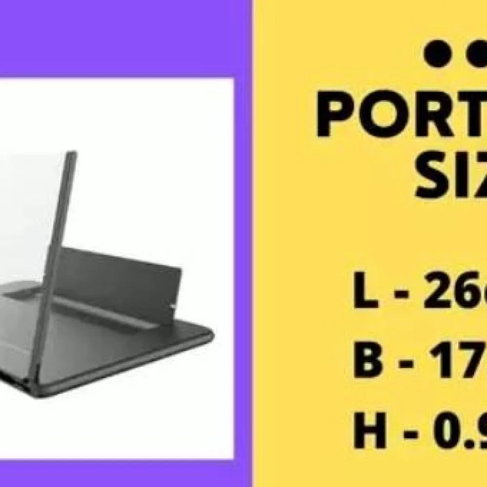 Portable phone screen magnifier.