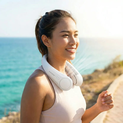 Portable 79 mah neck fan with 5200 outlets