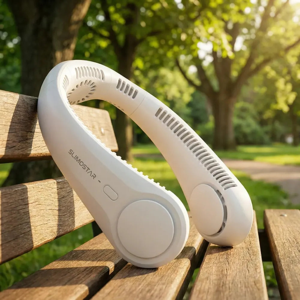 Portable 79 mah neck fan with 5200 outlets