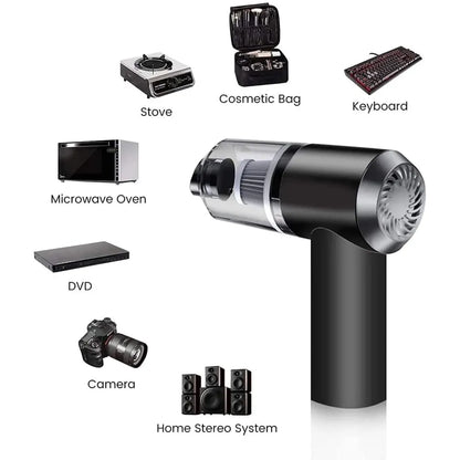 Black handheld vacuum.