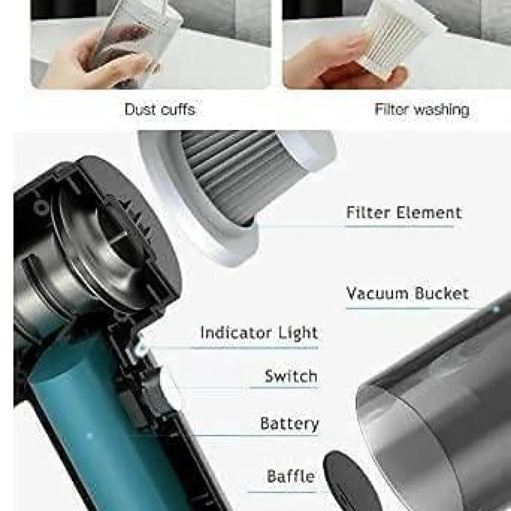 Portable air duster wireless vacuum cleaner