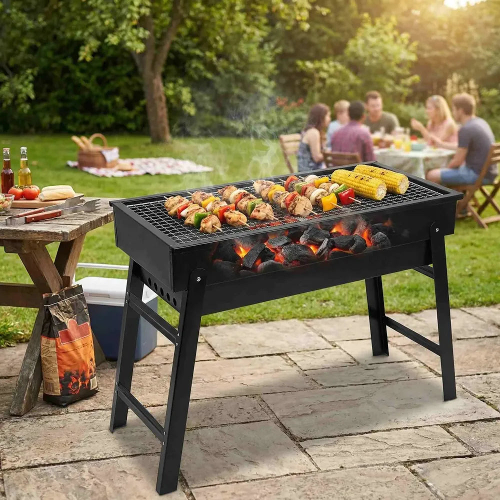 Portable bbq grill set – foldable - home & kitchen