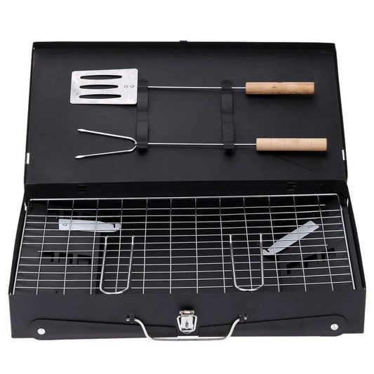 Portable briefcase bbq grill - home & kitchen