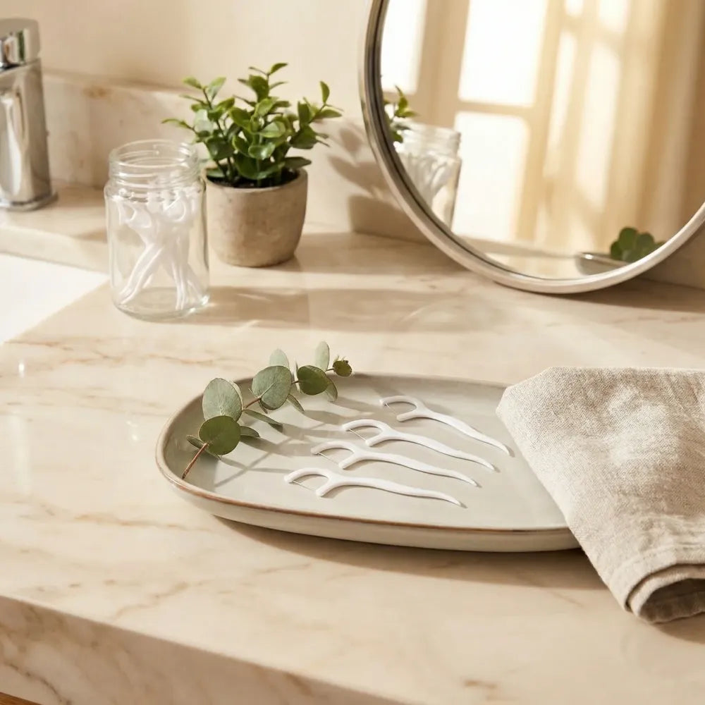 Portable dental floss picks - health care