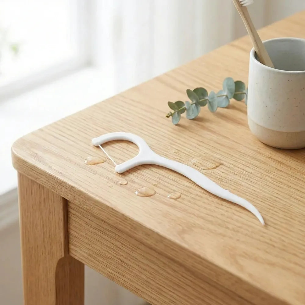 Portable dental floss picks - health care