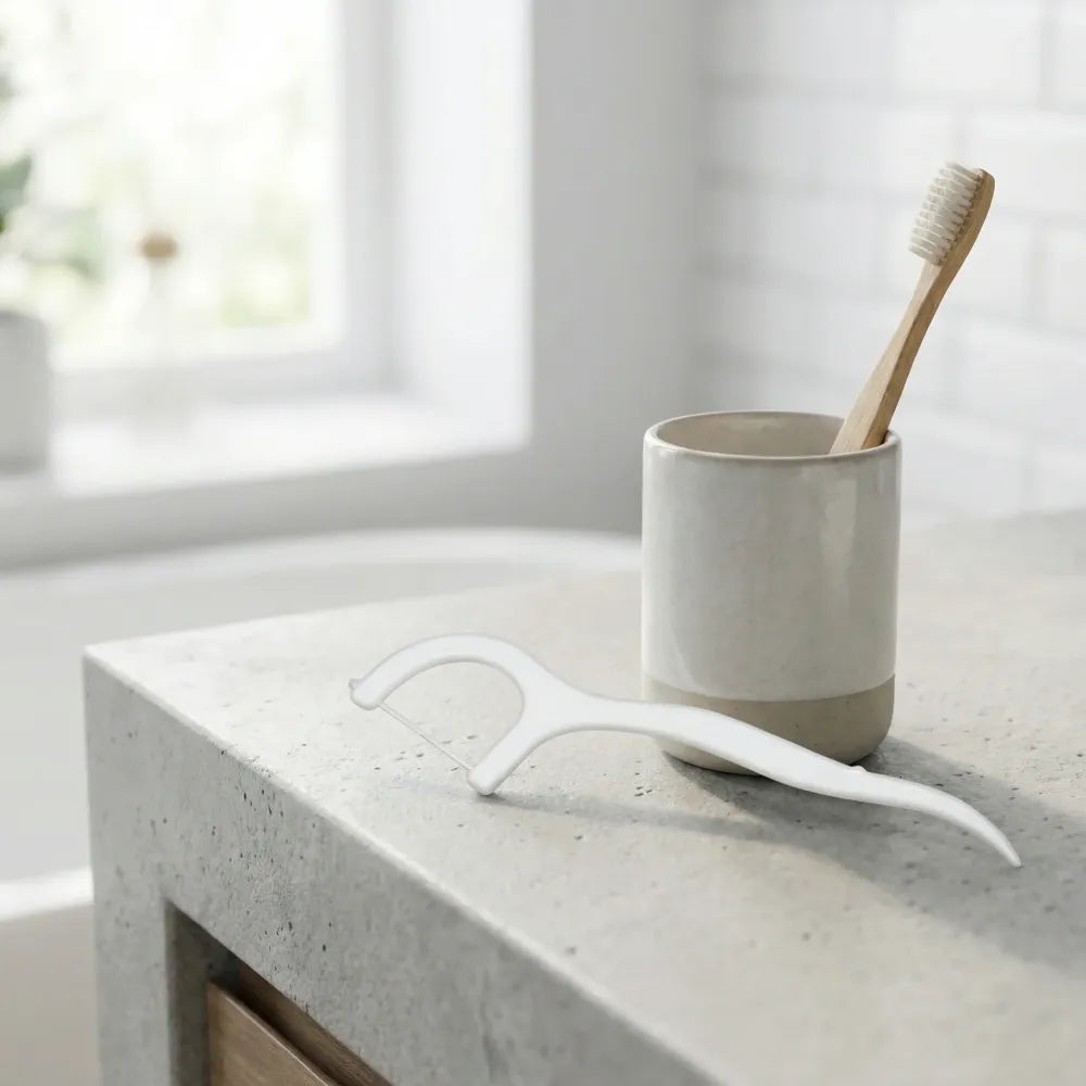 Portable dental floss picks - health care