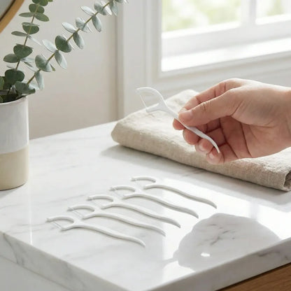 Portable dental floss picks - health care