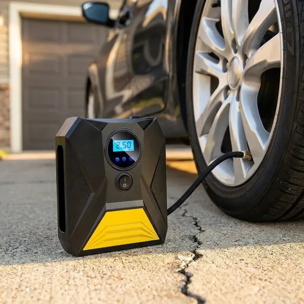 Portable digital tire inflator - automotive